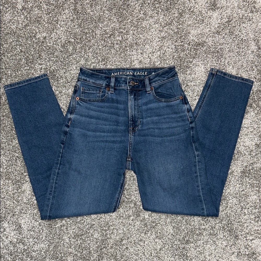 American Eagle Outfitters High Rise Dark Blue Jeans